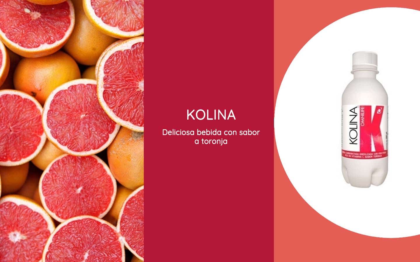 Kolina de Omnilife tiene un delicioso sabor a Toronja con nutrientes para el sistema digestivo