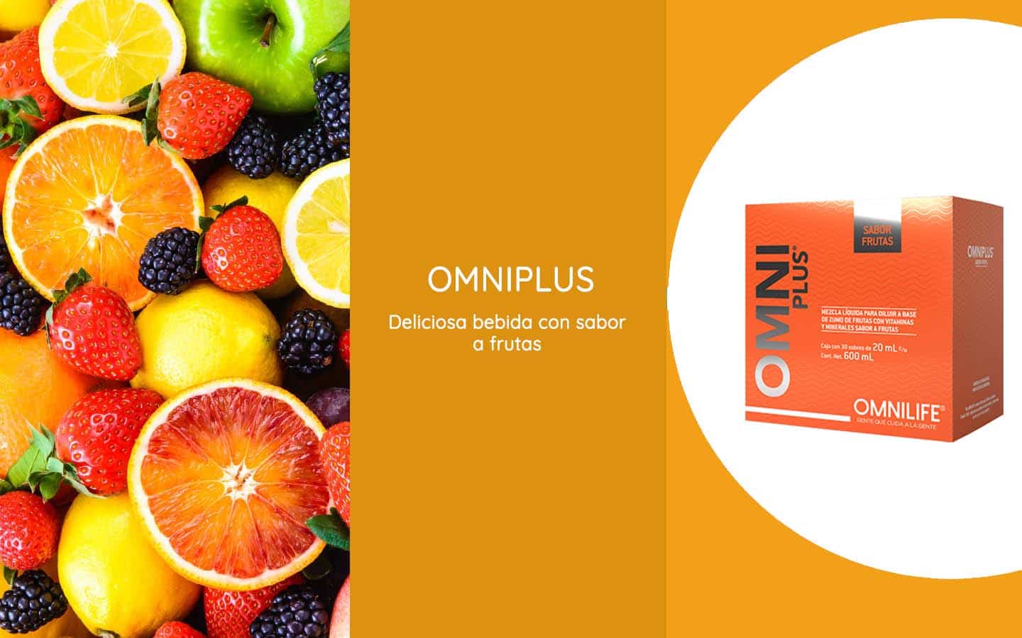Omniplus es una deliciosa bebida con sabor a frutas rica en nutrientes