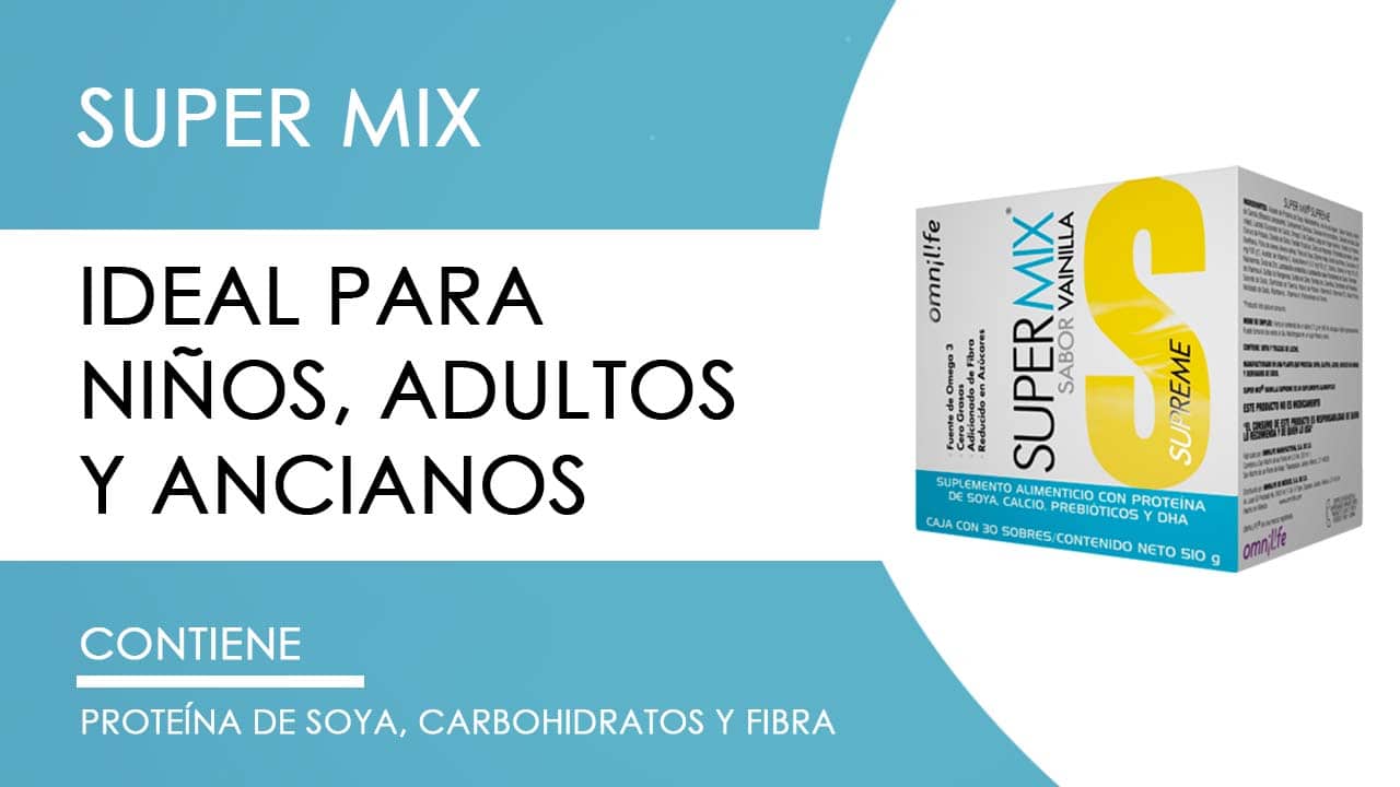 Super Mix Supreme de Omnilife es rica en proteínas de soya y carbohidratos 