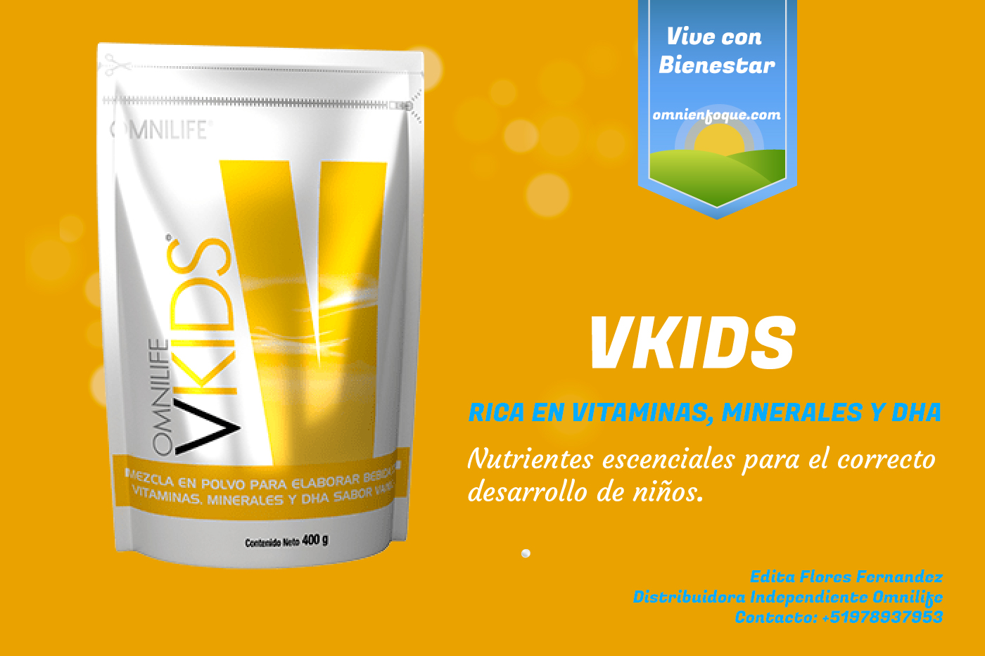 VKIDS de omnilife es una bebida rica en nutrientes esenciales para el desarrollo de los niños