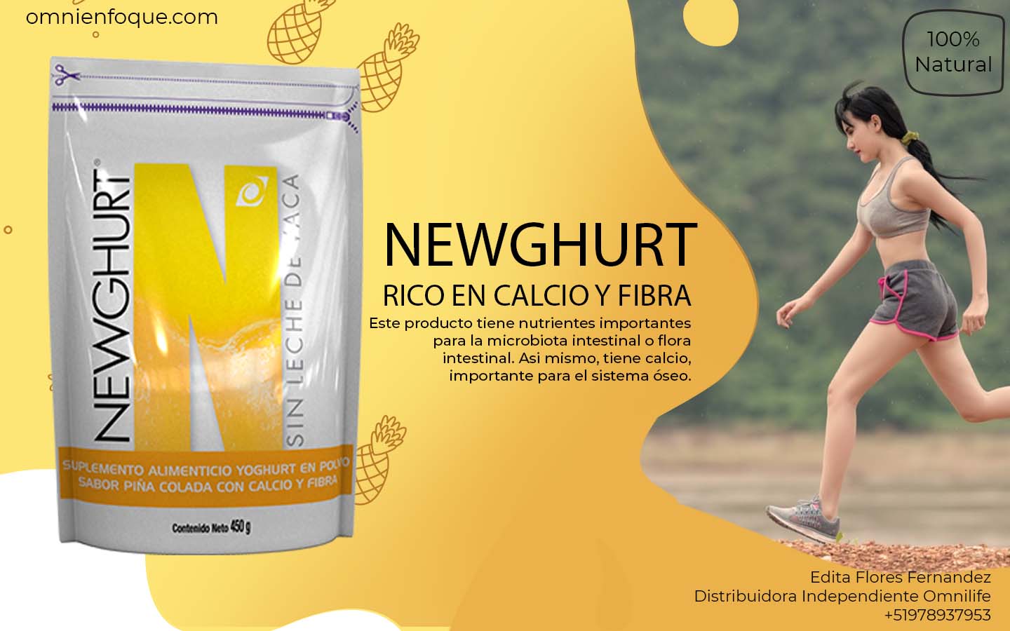 Newghurt de Omnilife es un producto rico en calcio y fibra