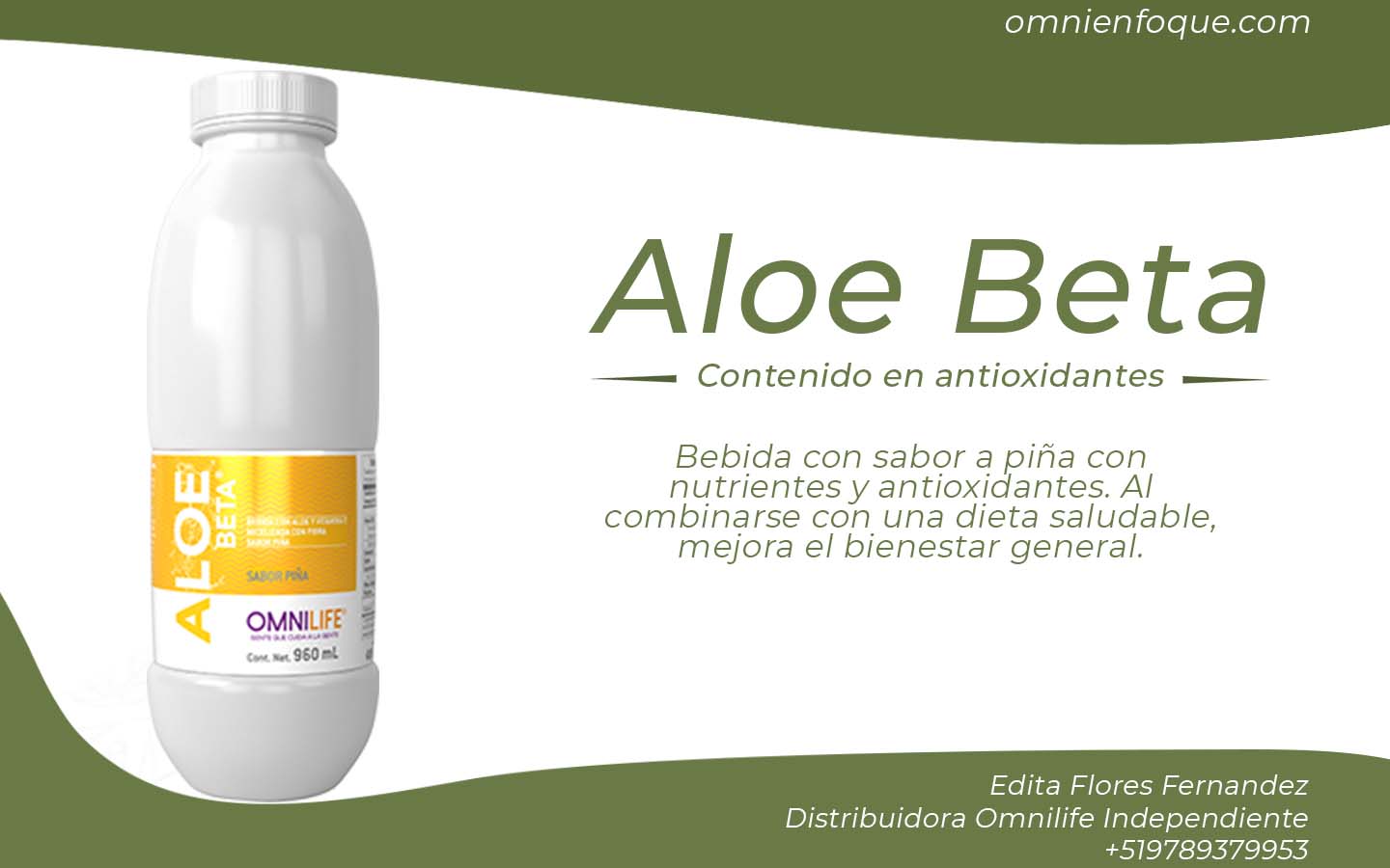 Aloe Beta de Omnilife es una bebida con antioxidantes que brindan el bienestar general