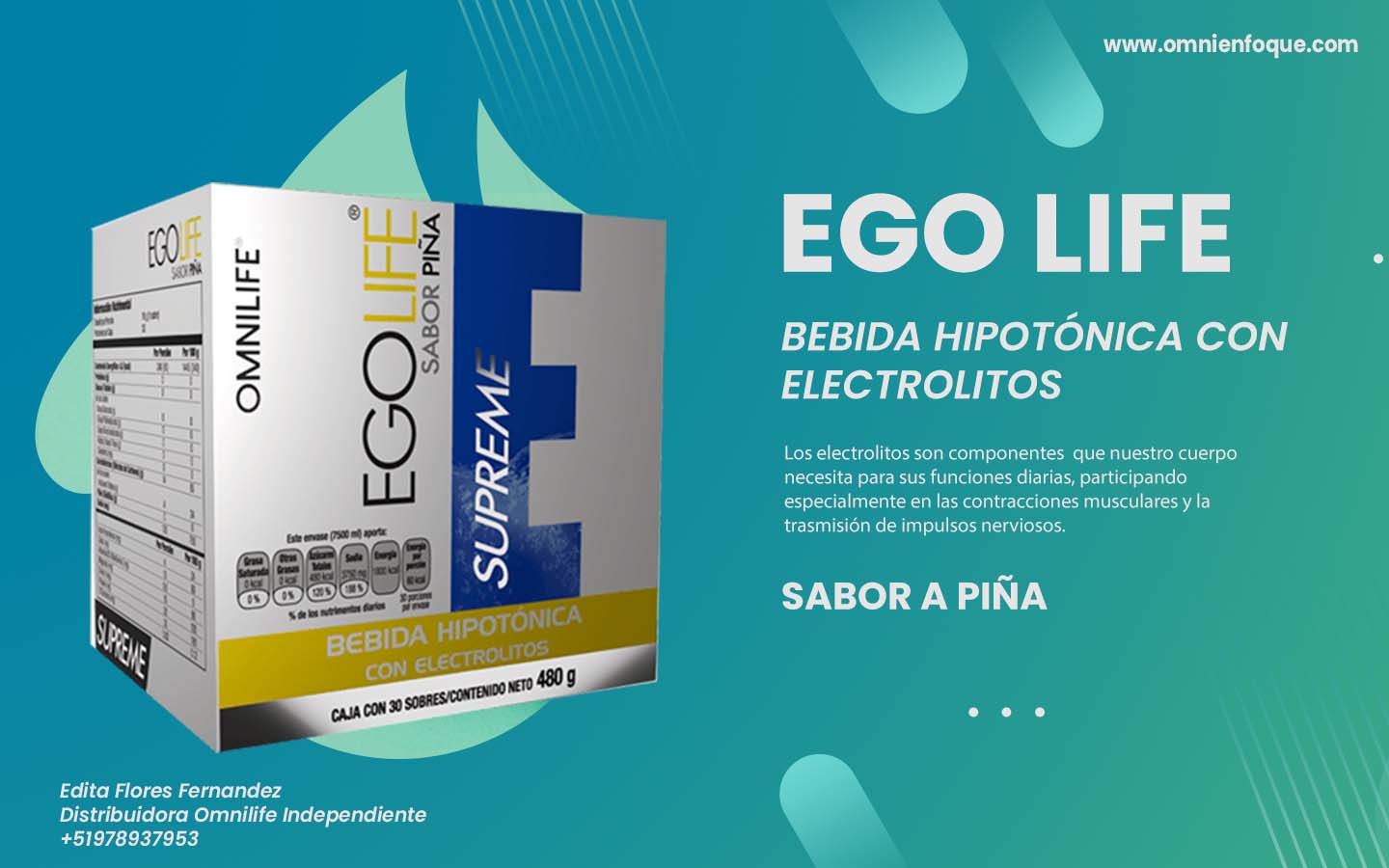 Ego Life de Omnilife es una bebida Hipotonica con electrolitos