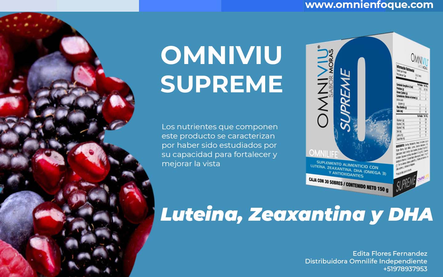 OMniviu Supreme tiene nutrientes importantes para una visión optima