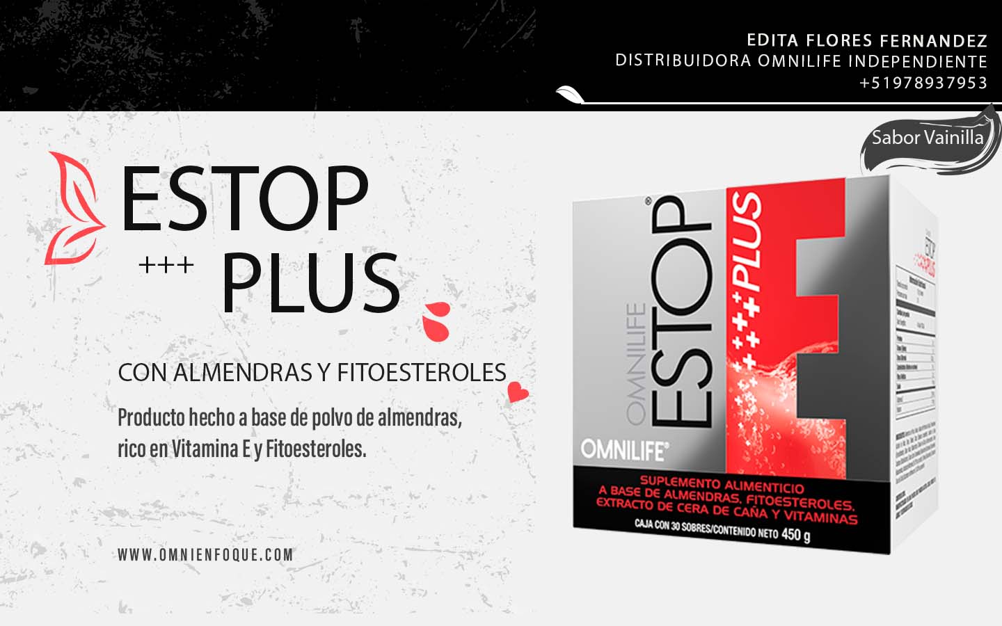 Stop PLus de omnilife es un producto rico en vitamina e y fitoesteroles