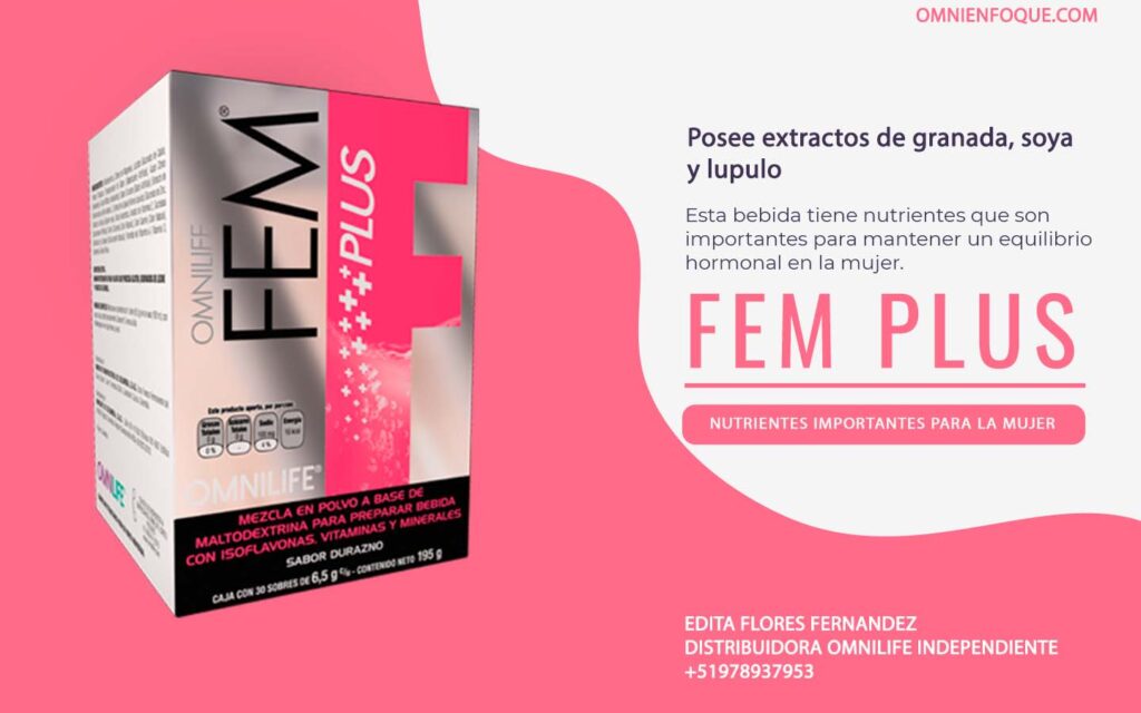 fem plus de omnilife tiene nutrientes importantes para las hormonas femeninas